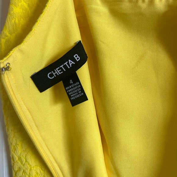 Unique Yellow Dress by Chetta B Size 4 - Picture 3 of 3